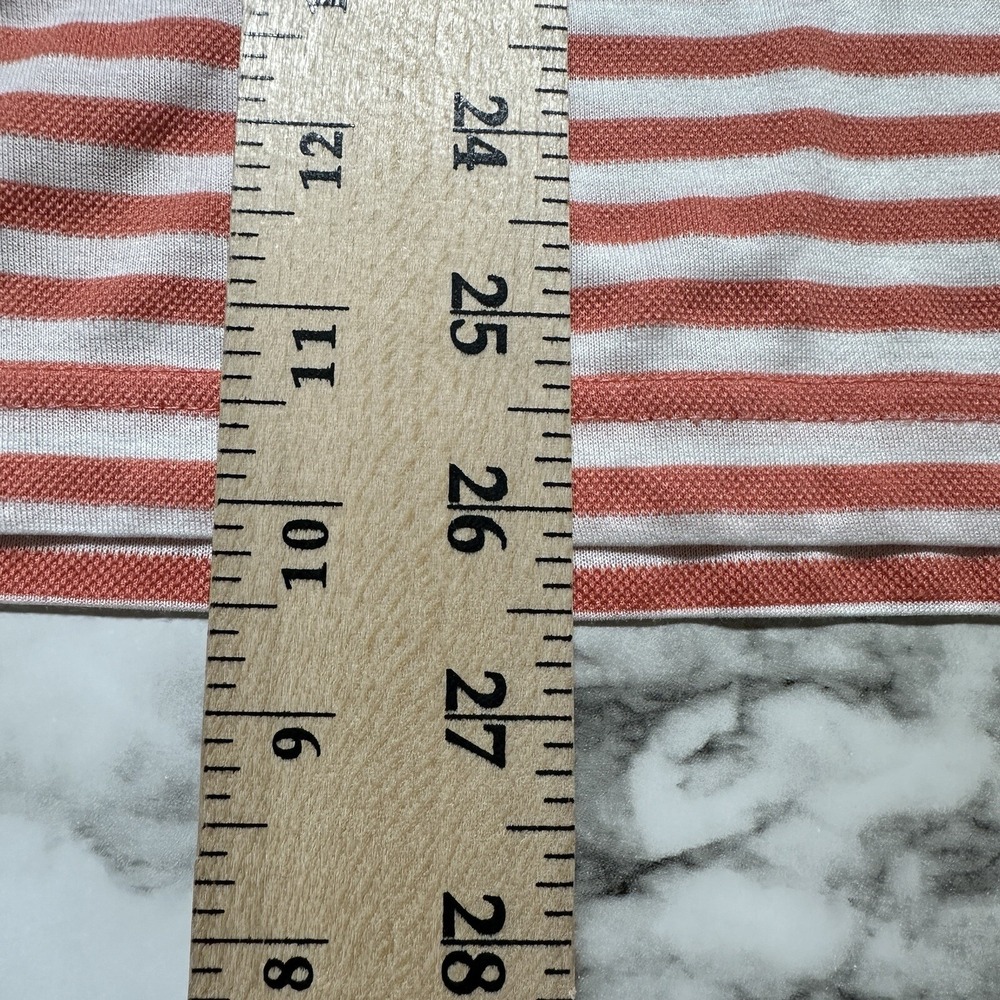 Jim Thompson Men's T Shirt Size S Salmon White Striped Short Sleeve‎ 100% Cotton - Picture 8 of 8